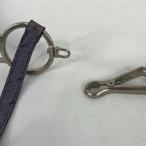 Prada Purple Ostrich Leather With Clip Skinny Belt main image 5